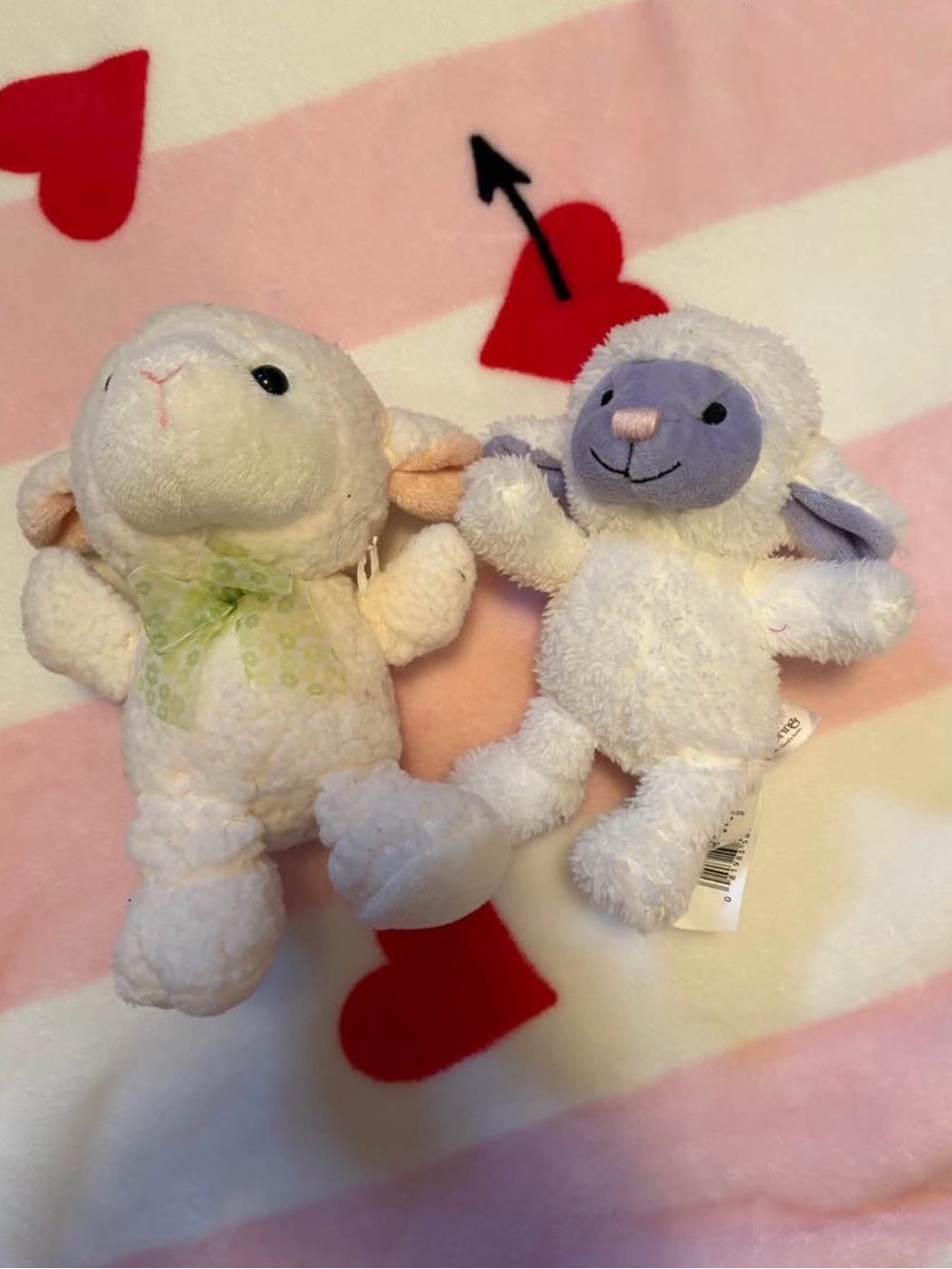 Plush Lamb Small Pet Toy - Soft White and Lavender